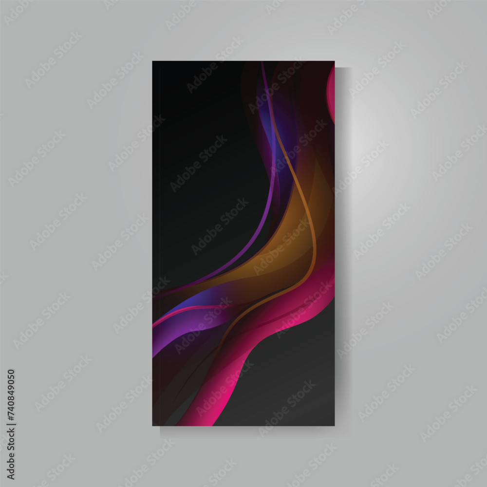 Abstract dynamic vibrant gradient mobile screen design