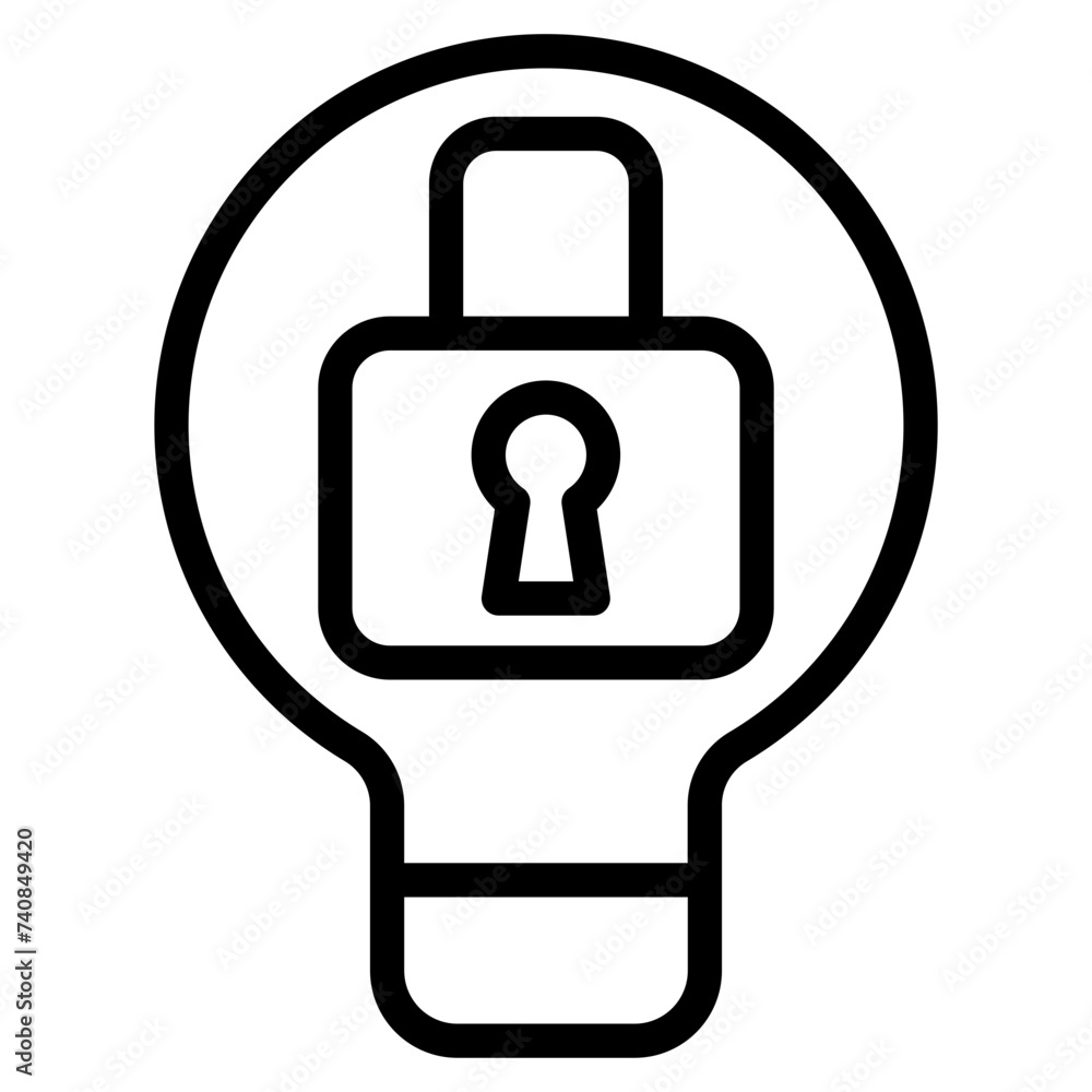data protection line icon data protection line icon