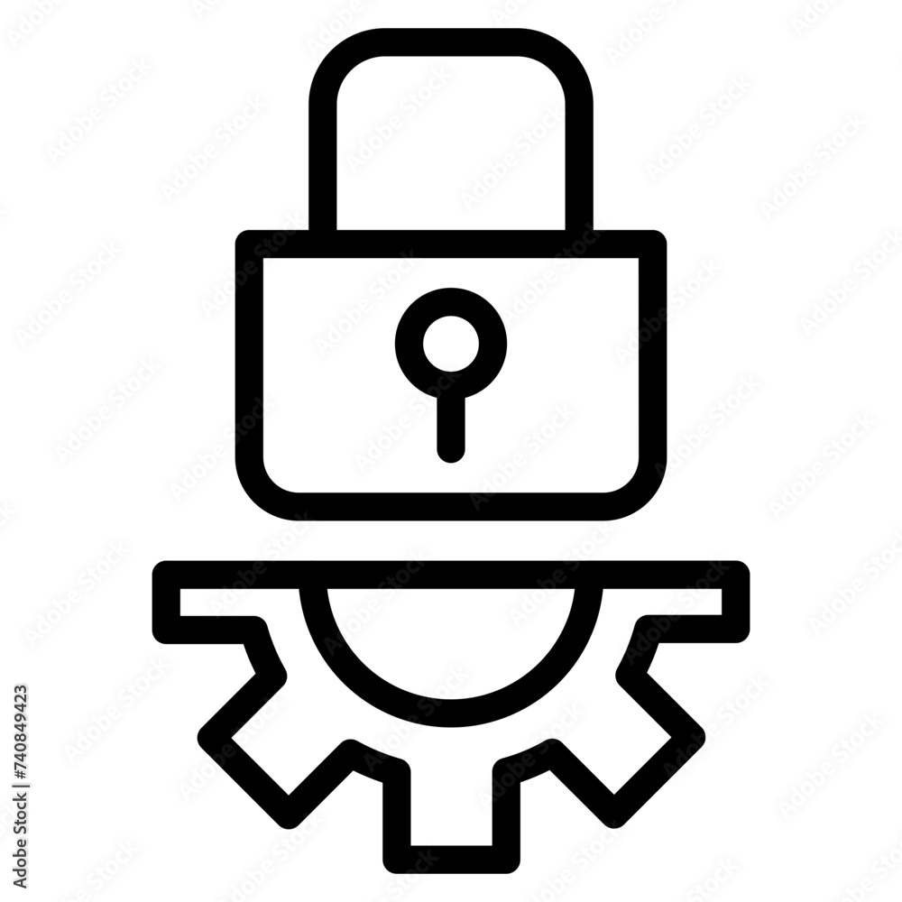 data protection line icon data protection line icon