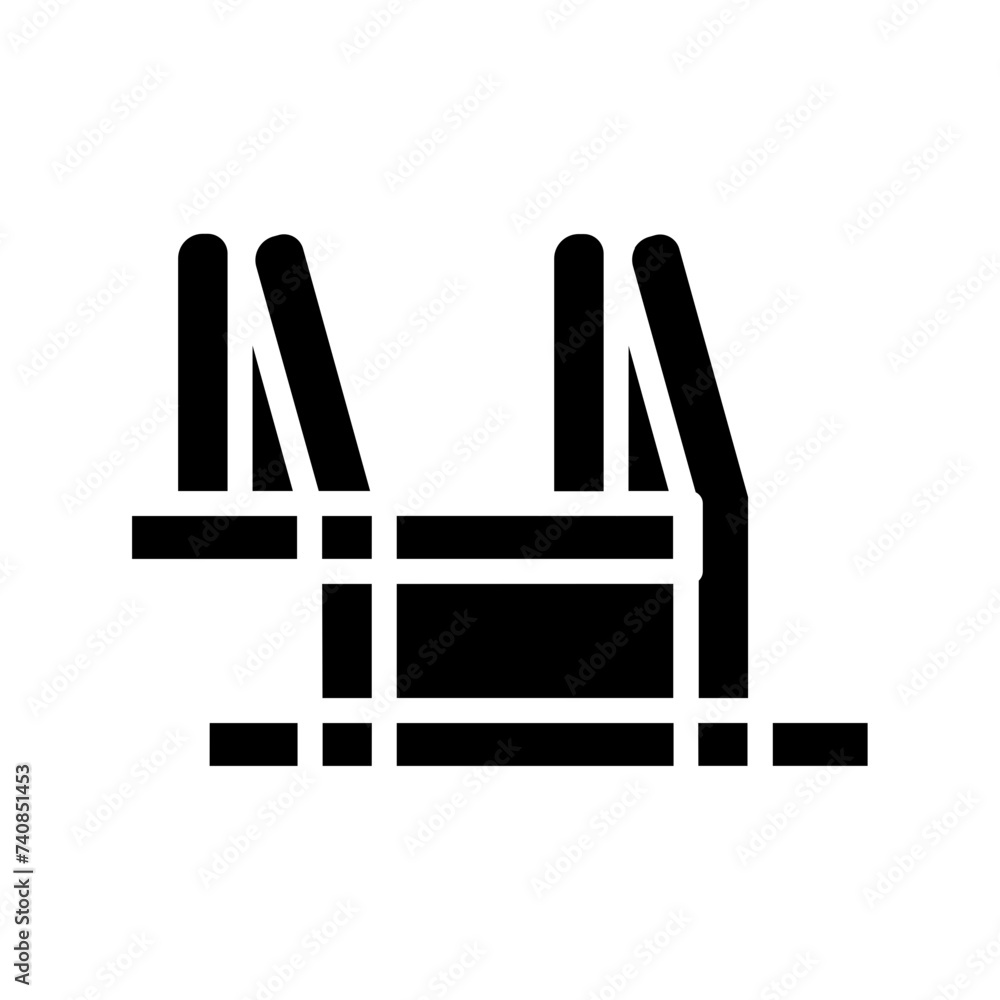 Bike Park Rack Glyph Icon Bike Park Rack Glyph Icon