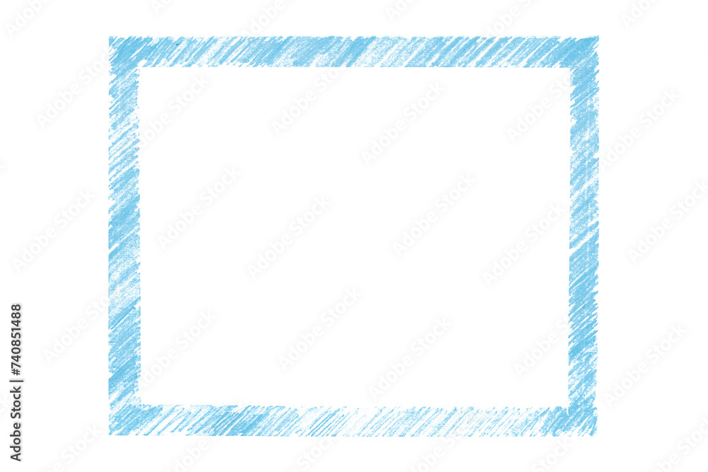 Light blue frame isolated on transparent background.