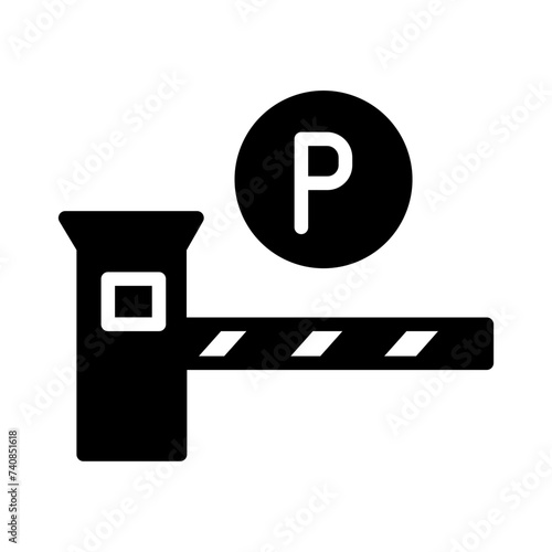 Barrier Gate Park Glyph Icon