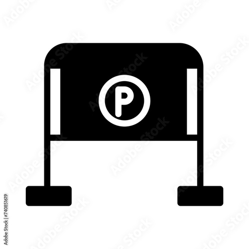 Barrier Gate Park Glyph Icon