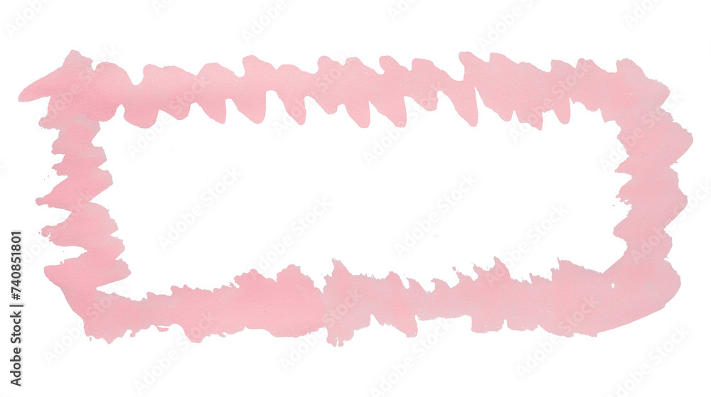 pink frame isolated on transparent background