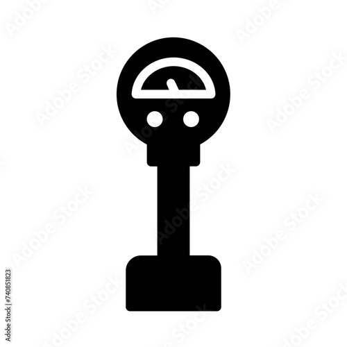 City Meter Parking Glyph Icon