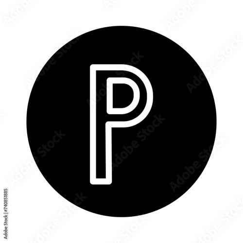 Parking Room Service Glyph Icon