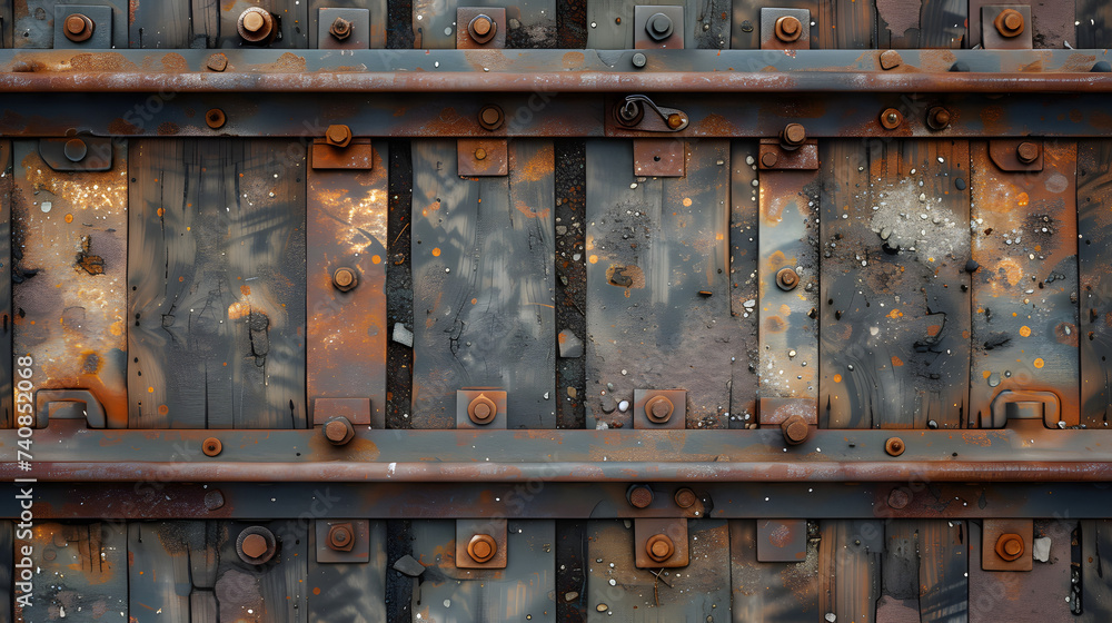 Close Up of Metal Surface With Rivets Close Up of Metal Surface With Rivets