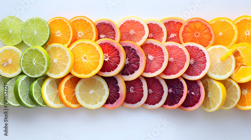 Vibrant Citrus Slices Array