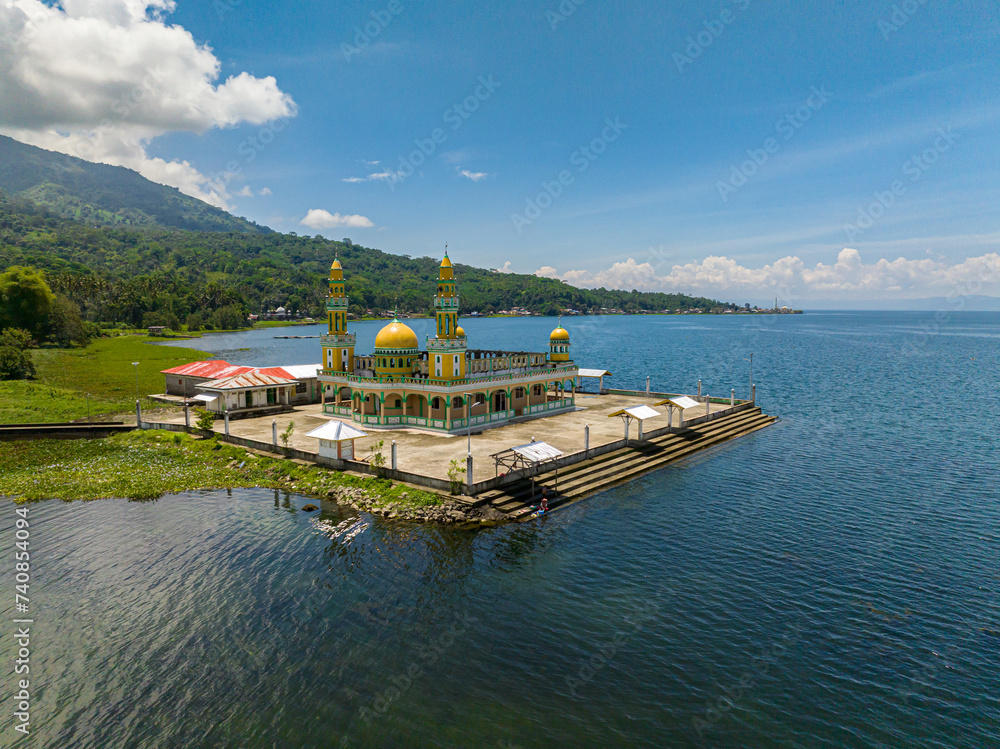 Linuk Masjid a mosque beside the Lake Lanao. Lanao del Sur. Mindanao, Philippines.