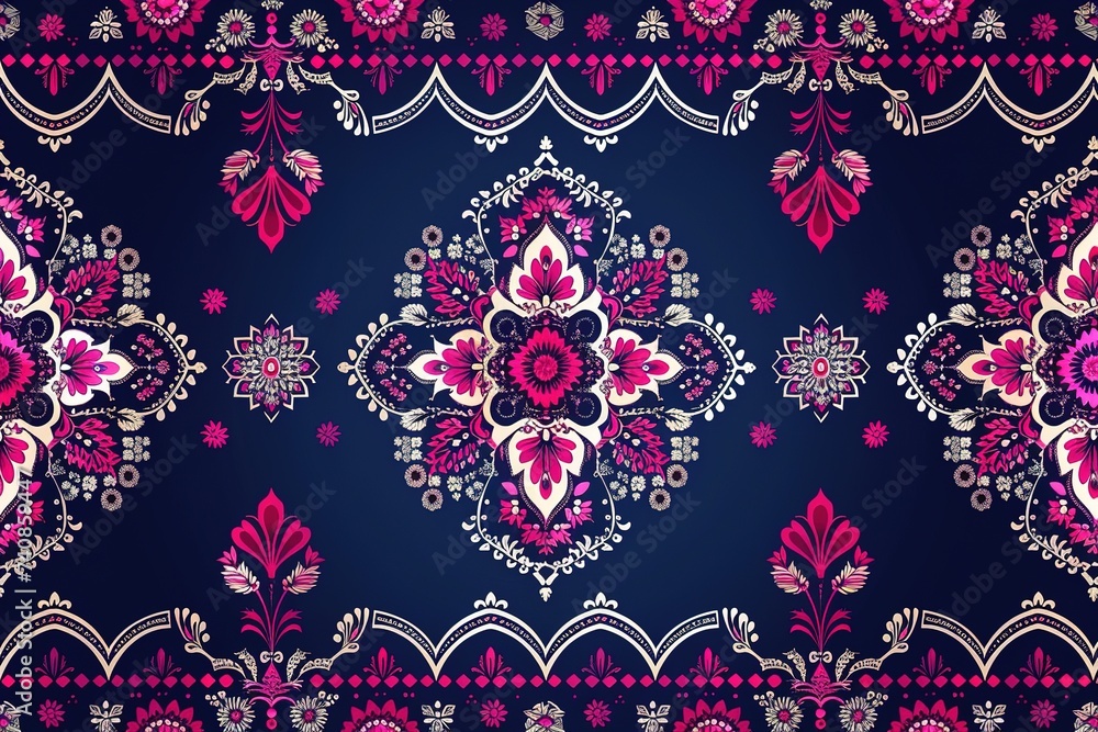 Oriental ikat ethnic geometric pattern seamless pattern. for fabric motifs