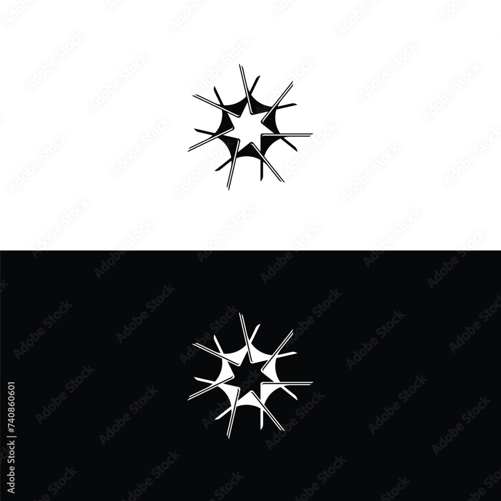 Fototapeta premium Circle vector logo template illustration . Circle icon design silhouette