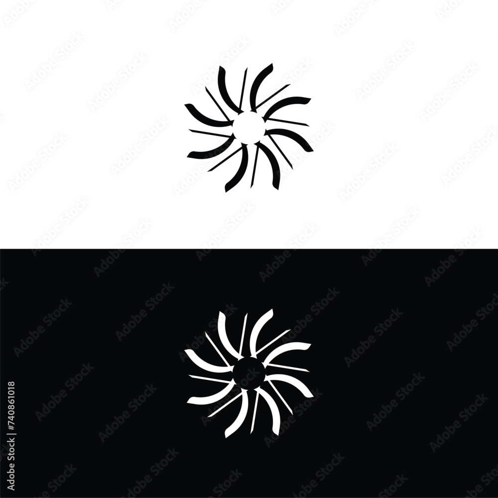 Fototapeta premium Black and white circle vector logo design . Circle unique deisgn