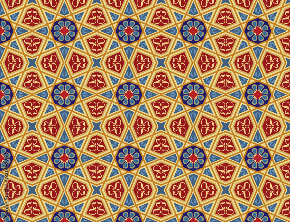 Geometric shapes seamless pattern background