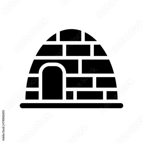 Igloo Eskimo Winter Glyph Icon