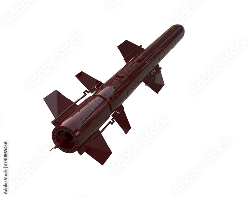 Missile isolated on background 3d rendering illustration