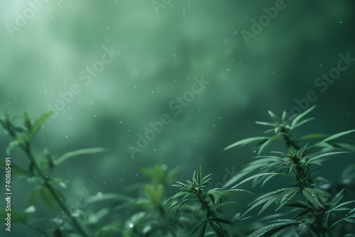 A slide background for showcasing Cannabis. Background image. Created with Generative AI technology.