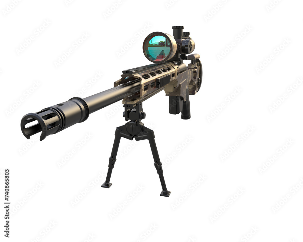 Riffle isolated on background. 3d rendering - illustration Riffle isolated on background. 3d rendering - illustration