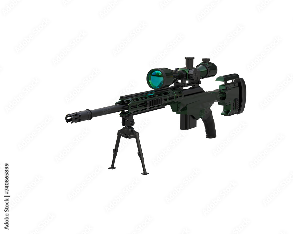 Riffle isolated on background. 3d rendering - illustration Riffle isolated on background. 3d rendering - illustration