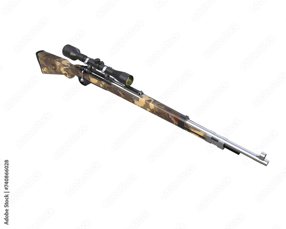 Riffle isolated on background. 3d rendering - illustration Riffle isolated on background. 3d rendering - illustration