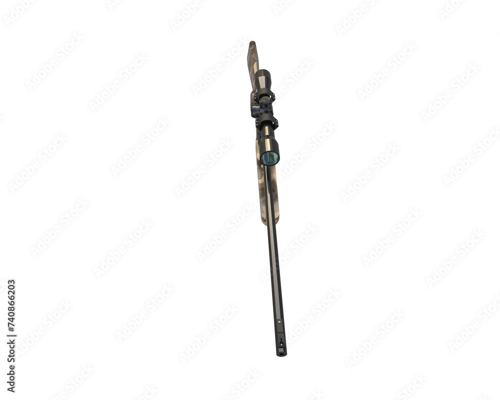 Riffle isolated on background. 3d rendering - illustration Riffle isolated on background. 3d rendering - illustration