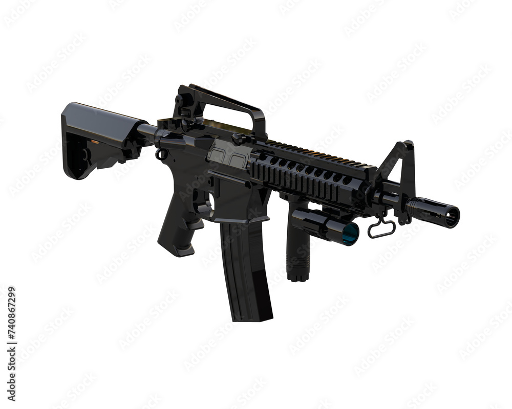 Riffle with scope isolated on background. 3d rendering - illustration Riffle with scope isolated on background. 3d rendering - illustration
