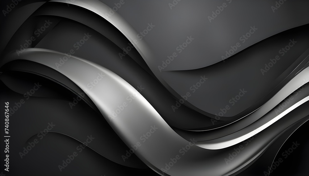 Obraz premium obscure elegant dark and light design for desktop background wallpaper, black, grey, deep theme