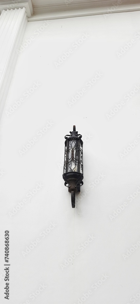 Wall lamp or lights antique vintage style decorative in house area outdoor