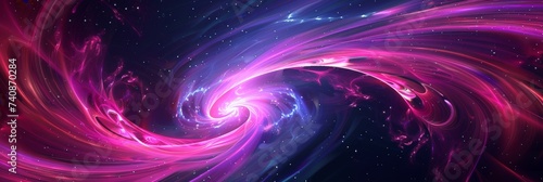 Black Hole Diffraction and Reflection in the Style of Dark Pink and Violet - Interstellar Nebulae Dark Atmosphere - Disintegrated Aurora Tinker Core Photobashing created with Generative AI Technology