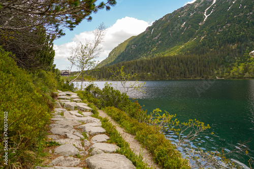 Fototapeta Naklejka Na Ścianę i Meble -  Morskie Oko mountain lake panorama 