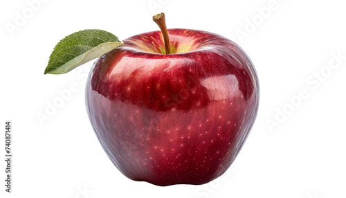 Red apple isolated on a transparent background.