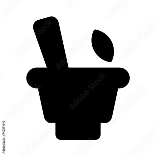 Heal Herb Leaf Glyph Icon