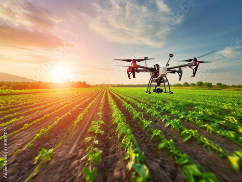 Agricultural growth is achieved through the benefits of soil and plants, utilizing AI in agriculture technology within the context of 5G and Industry 4.0.