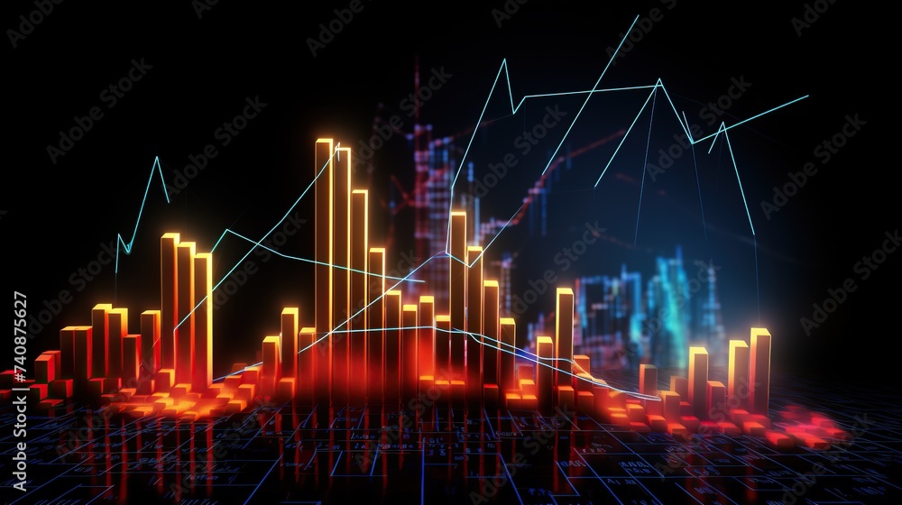Up arrows with chart graph for stock market, financial investment, forex trading and business growth concept. Up arrows with chart graph for stock market, financial investment, forex trading and business growth concept.