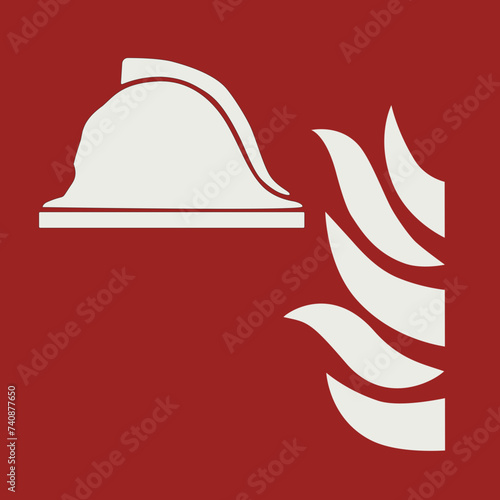 FIRE FIGHTING EQUIPMENT SIGNAL PICTOGRAM, COLLECTION OF FIREFIGHTING EQUIPMENT ISO 7010 – F004, SVG