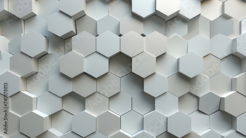 Seamless light gray backdrop with hexagonal design.