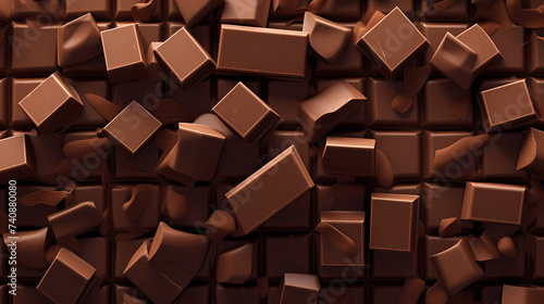 Illustration of melted dark chocolate background
