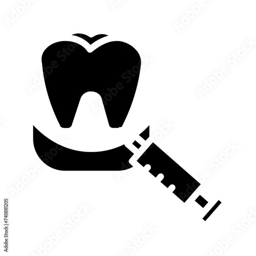 Injection Tooth Care Glyph Icon