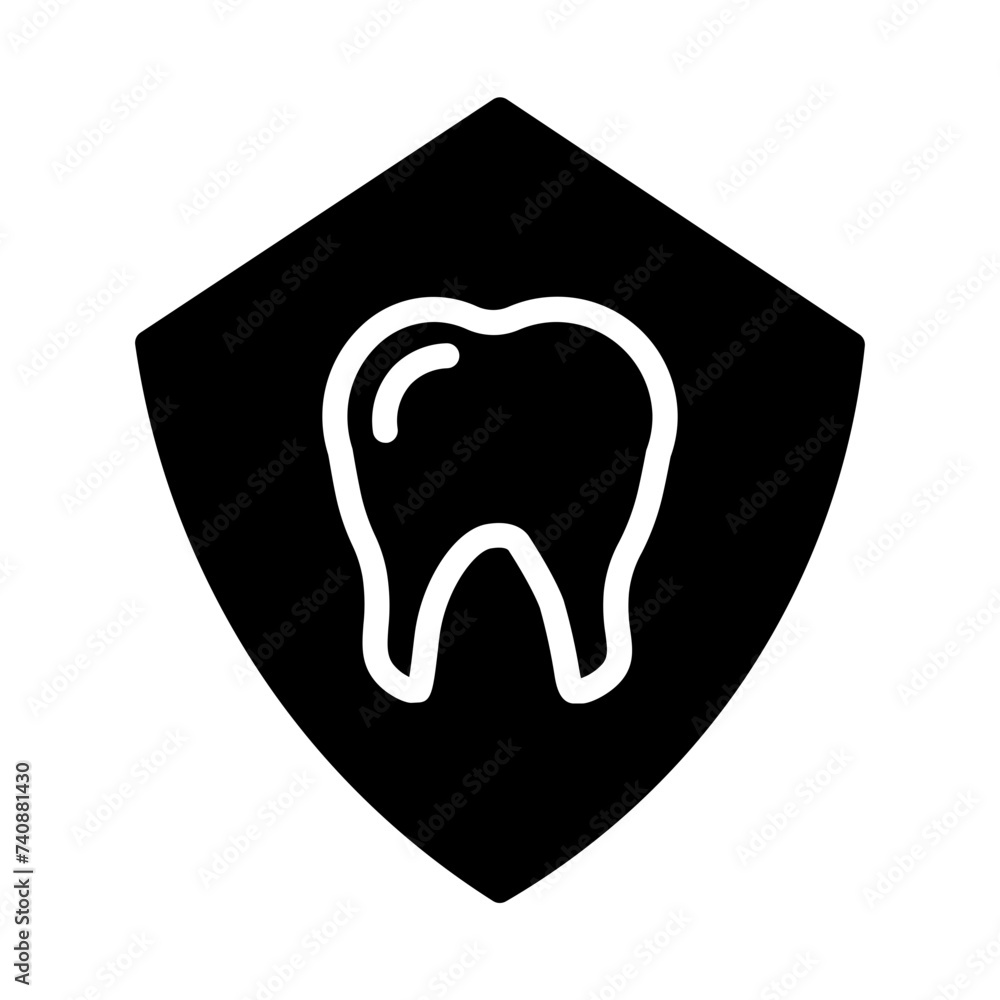 Care Dental Protect Glyph Icon Care Dental Protect Glyph Icon