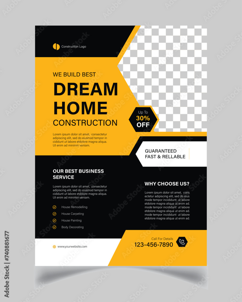 Construction Flyer Design template Construction Flyer Design template