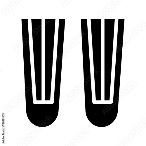 Diving Fins Free Glyph Icon