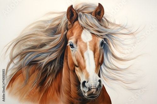  An Illustration of a Horse Created Using Colored Pencils . Concept Colored Pencil Art  Horse Illustration  Animal Drawing  Realistic Art  Artistic Techniques