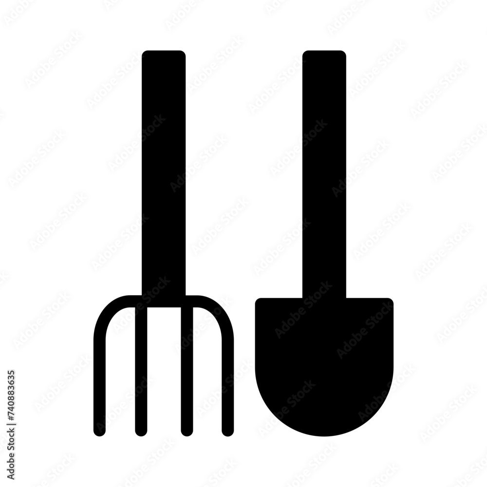 Agriculture Garden Tool Glyph Icon Agriculture Garden Tool Glyph Icon