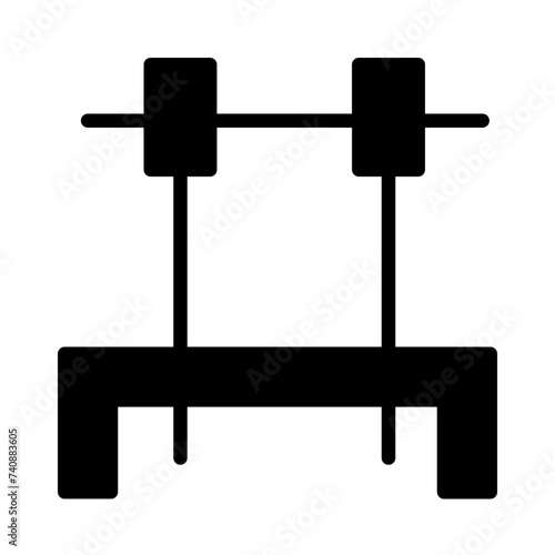 Barbel Dumbell Gym Glyph Icon