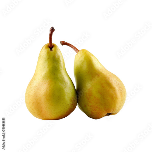 Pears isolated on transparent background