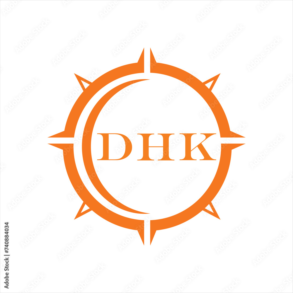 DHK letter design. DHK letter technology logo design on a white background. DHK Monogram logo design for entrepreneurs and businesses.