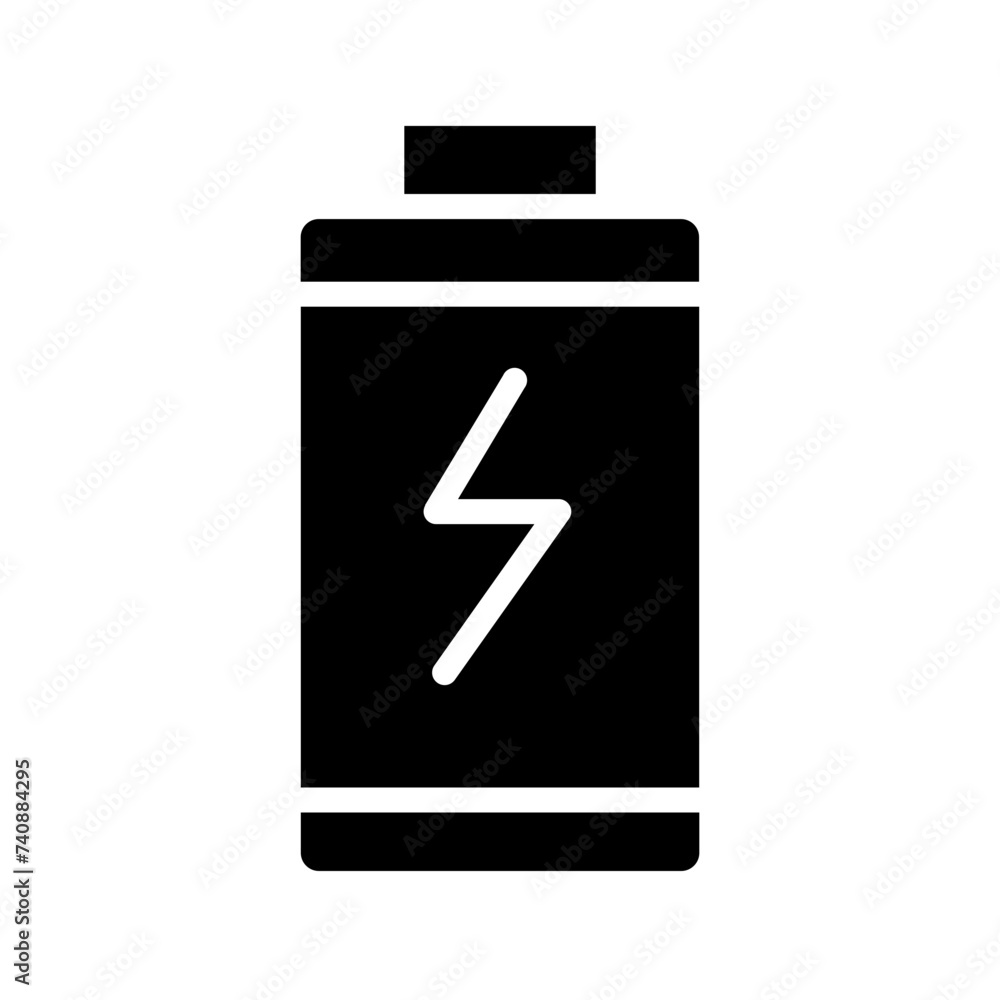Battery Industry Factory Glyph Icon Battery Industry Factory Glyph Icon