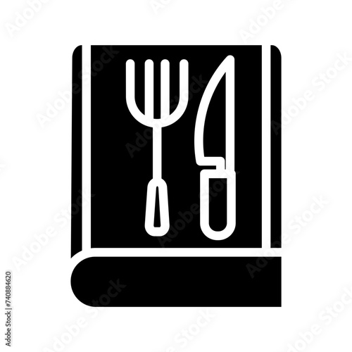 Book Cooking Food Glyph Icon