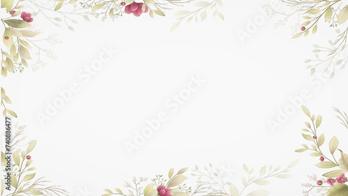 White Cream floral engagement invitation Digital Banner - Flower Invitation Banner - Wedding Flower background - Save the date background