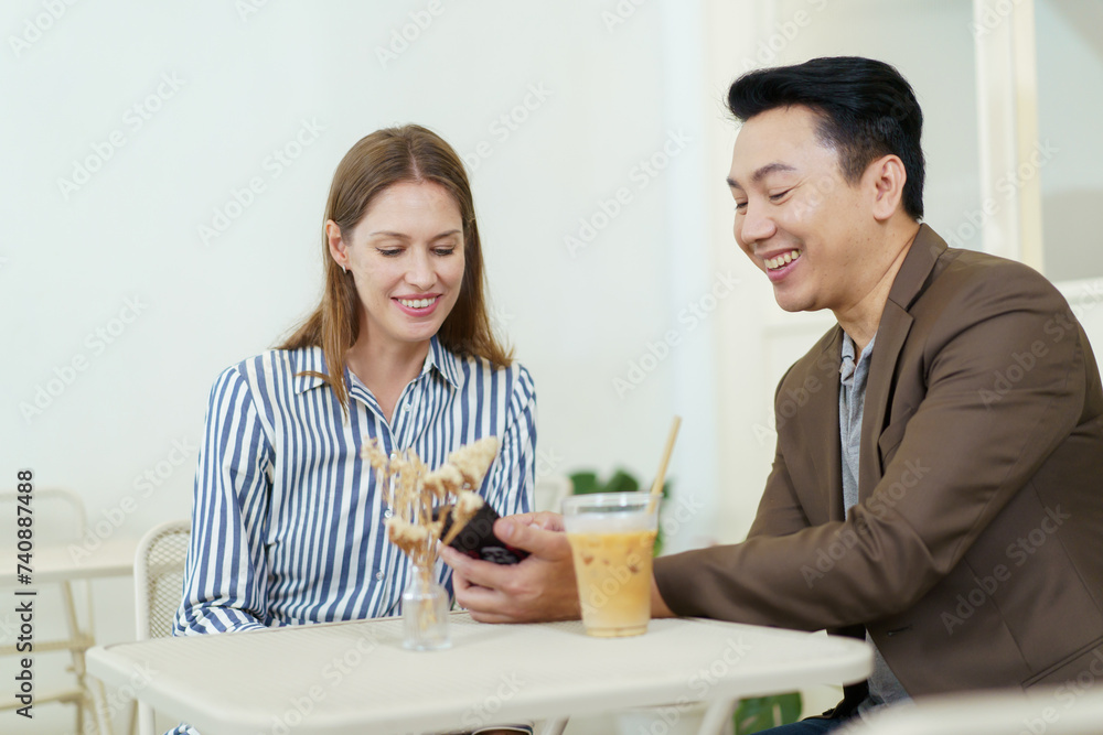 Group of diverse ethnicity businesspeople, Asian and Western business person. Group of diverse ethnicity businesspeople, Asian and Western business person.