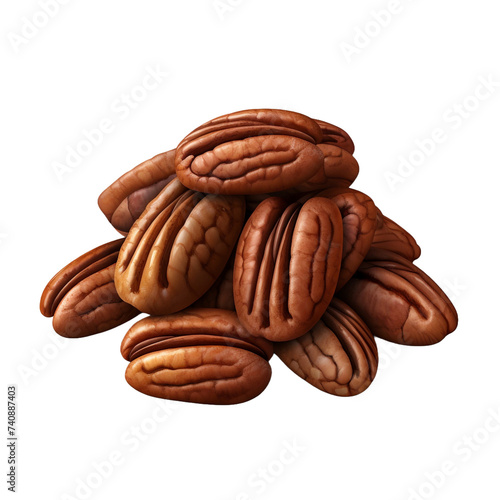 Pecan isolated on transparent background